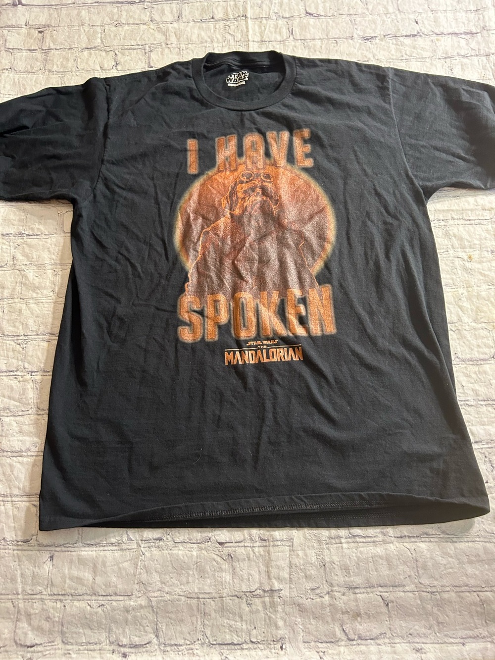 STAR WARS THE MANDALORIAN BLACK GRAPHIC T-SHIRT CHARACTER KUIIL I HAVE SPOKEN